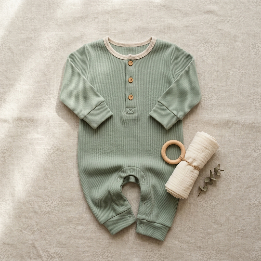 Cute Bamboo Cotton Bear Ear Romper